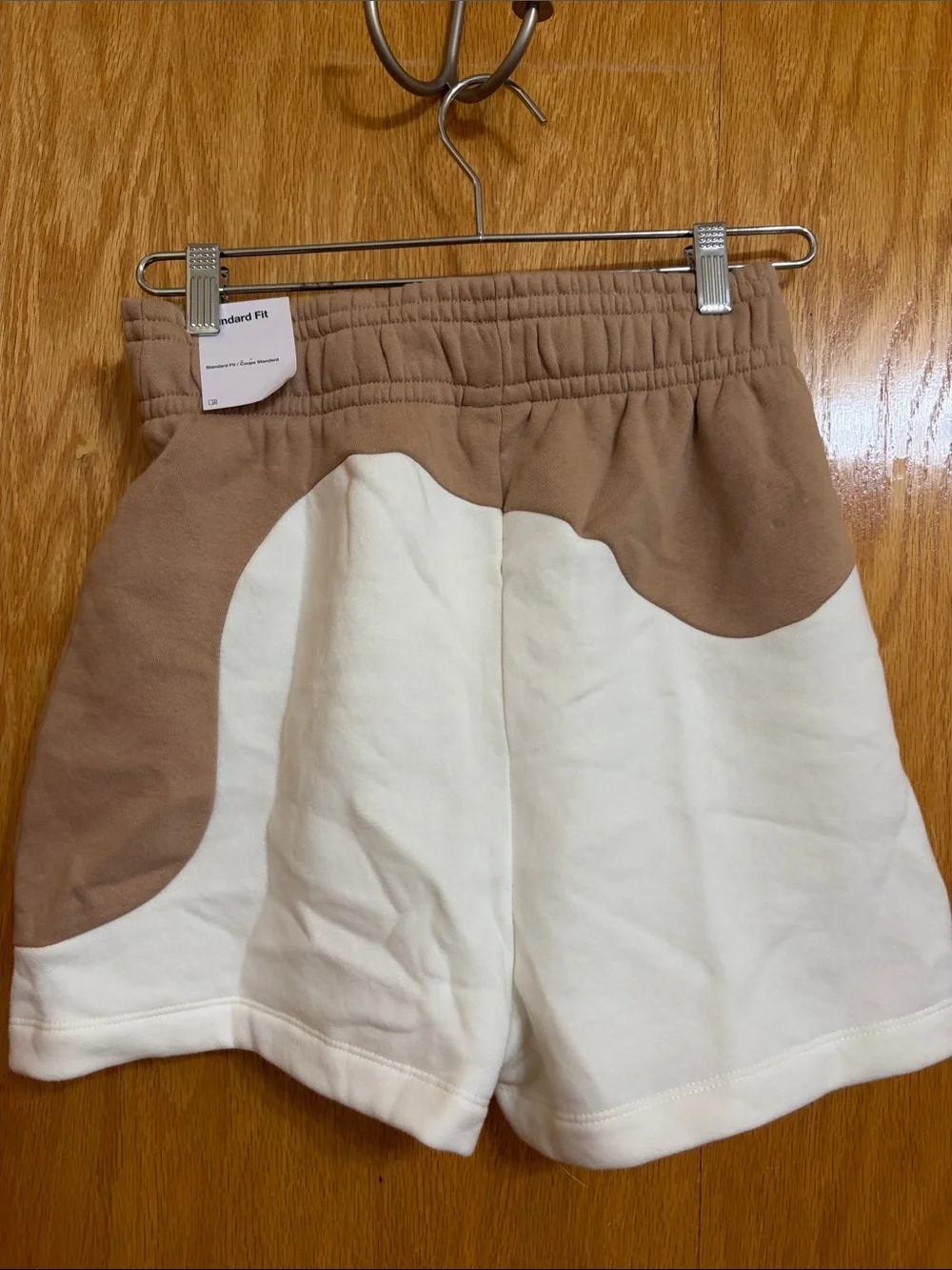 NWT Nike Classic Sweatshorts Women's Size S Tan Colorblock Summer Shorts